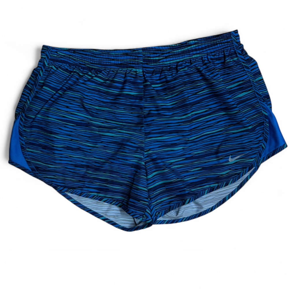 Nike Dri-FIT Rival 3" Printed Running Shorts Blue Wave Pattern Small 723944-435